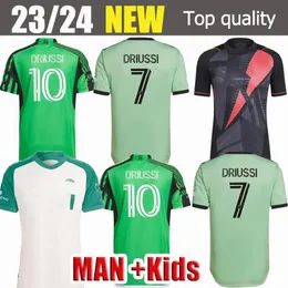 23 24 MLSオースティンFCプリマッチサッカージャージの家はdjitte Driussi Ring Cecilio Fagundez Urutti 23 24 New Sport Footbale Jersey Men Kid Kit Qualitys