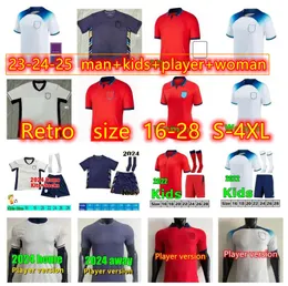 2024 Euro Cup England Jersey Bellingham Home Away Soccer Jerseys Rice Saka Foden Rashford Sterling Stones Grealish Kane Men Kids Fans 23 24 Football Shirt Kit Kit