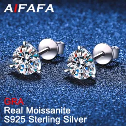 Ohrringe AIFAFA 0,32 Karat Echte Moissanit Ohrstecker Für Frauen 100% S925 Sterling Silber Diamant Ohrstecker Schmuck GRA Großhandel