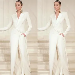 White Double Breasted Blazer Suits Ankle Length X Long Coat Wide Leg Pants Loose Celebrity 2 Pieces Set Custom Made 240219