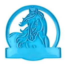Equipments Cute Lovely Horse Cattle Animal Head Silicone Mold for DIY Pendant Mold Farm Decor Epoxy Resin Casting Door Doorplate
