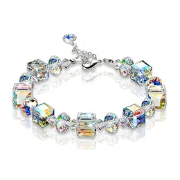 Charm Bracelets Iridescence Rainbow Diamond Bracelet Crystal Charm Bracelets Women Fashion Jewelry Gift Will And Drop Delivery Jewelr Dhfnh