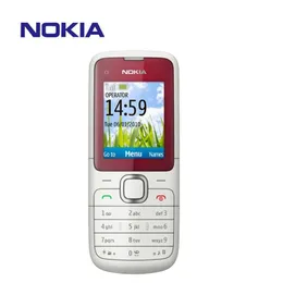 Telefoni cellulari originali ricondizionati Nokia C1-01 Telefono cellulare sbloccato 2.0 "Tastiera multilingue Bluetooth Telefono GSM 2G