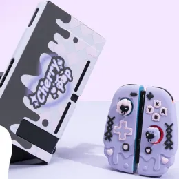 Przypadki Cherry Pop Hard Case Protector Skóra do Nintendo Switch/NS OLED Joycon TPU Soft Hand Chwyt Silikon Silikonowy kciuk nutowy nakład