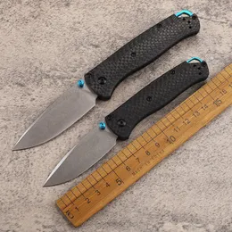 New Pocket Folding Knife S30V Drop Point Stone Wash Blade Carbon Fiber Handle Outdoor Camping Hiking EDC Folder Gift Knives with Nylon Bag