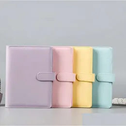 Notepads Wholesale A6 Notepad Binder Loose Leaf Notebooks Outer Reusable Magnetic Buckle Closure Ring Binders Shell Er Notebook Diar Dh895