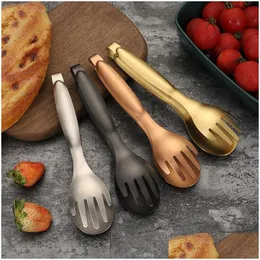 Other Kitchen Tools Mtifunctional Stainless Steel Food Clip Home Steak Bread Bbq Meat Clips Restaurant Buffet Baking Tool Lt0146 Dro Dh9Vc