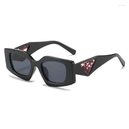 Sunglasses 2024 Square Acetate Women Retro Vintage Brown Men Black Brand Fashion Female Designer Sun Glasses