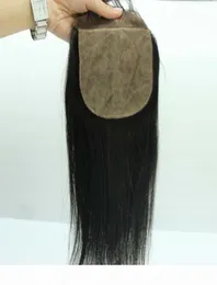 Peruvian Brazilian Human Hair Silk Top Lace Closure 4x4 Size Body Wave Straight Loose Deep Kinky Curly Yaki Straight Silk Base lac6966948