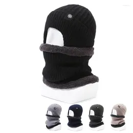 Berets Men's Winter Warmth Hat Ear Protection For Elderly People Father And Grandfather Thickened Knitted Wool