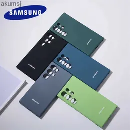 حالات الهاتف الخليوي Samsung S24 S23 S22 Ultra Case Silicone Silicone Soft-Touch Form For Galaxy S 24 22 22 Ultra Plus S23Fe Slim TPU Cover YQ240221