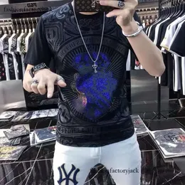 Camiseta masculina de manga curta com decote em O MRHOME 2022 verão jovem moda impressão hip-hop de alta qualidade algodão mercerizado na moda streetwear masculino camisetas roupas superiores