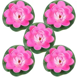 Decorative Flowers 5 Pcs Simulation Lotus Leaf Artificial For Decoration Plants Floating Lotus-flower Foam Ornament