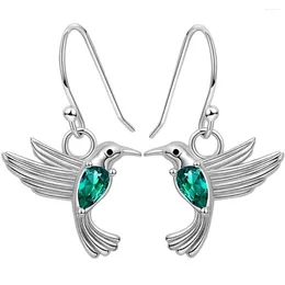 Kolczyki Dangle Hummingbird Oświadczenie biżuterii dla kobiet wiszących prezentów Prom modowy