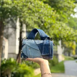 Totes Denim Pawork Womens Messenger Bags Girls Nice Casual and Bags Luxury Designer Premium Soulder Crossbody Purses for FemaleH24221