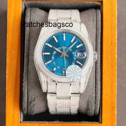 Mens Watch Clean Movement Automatic Diamond Silver Watch الفولاذ المقاوم للصدأ من الفولاذ المقاوم للماء مصنع نظيف على الطراز