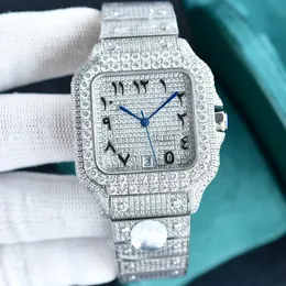 Diamentowe zegarek męskie zegarki Automatyczny ruch mechaniczny Wodoodporna bransoletka Sapphire Stal nierdzewna 904L 40 mm Modna Moda Montre de Luxe