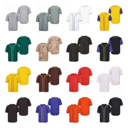 T-shirt da uomo BG Baseball Jersey Stile vuoto Strisce bianche Nero Verde Giallo Blu Marrone CAMO Ricamo viola 2023 Nuovo Accetta personalizzato J240221