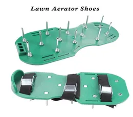Lawn Aerator Shoes with 3 Adjustable Straps Metal Buckles Secure Steel Spikes Universal Size Lawn Spiked Shoes252Z5202344