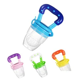 Other Dinnerware Infant Baby Teether Nipple Fruit Food Sile Teethers Safety Kids Feeding Feeder Bite 4 Colors Drop Delivery Home Gar Dh4Vv