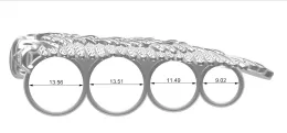 Ringar 2024 DIY -anpassning, motorcykelrytterring, 4 hål kreativa. Gåvor för att ge och viktiga festtillfällen