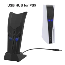 محول 4 منفذ USB Hub Flitter for PS5 PS4 Xbox Series X Nintend Switch Game Console Hub Highspeed USB Adapter