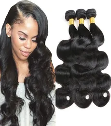 Body Wave Raw Virgin Hair 3pcs Lot Obeconed Double Drawn Weaves Wet Wavy Human Hair Malaysian Indian Peruvian Brazilian Cheap W4869171