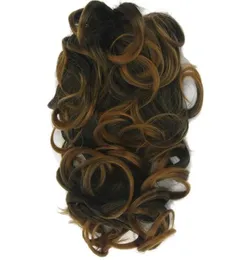 012 Coda di cavallo sintetica Capelli lunghi lisci 16quot22quot Clip Coda di cavallo Estensione dei capelli Bionda Marrone Ombre Coda di capelli con coulissestr9221656