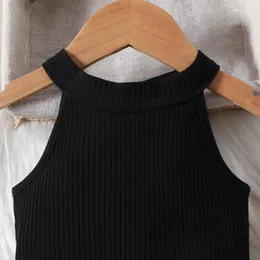 Clothing Sets KMBANGI Kid Girls Summer Skirt Set Sleeveless Round Neck Ribbed Tank Tops Elastic Waist Shorts 2PCS Outfit