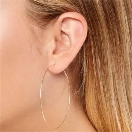 Küpe 8 Boyut İnce Hoop Küpeler El Yapımı Takı 925 Gümüş/Altın Dolu Brincos Vintage Altın Pentientes Oorbellen Earrinngs Kadınlar için