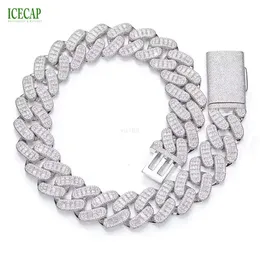 Trendy 925 Silver Cuban Link Chain Hip Hop Fashion Jewelry Necklaces Iced Out Diamond Moisaanite Custom Necklace for Men
