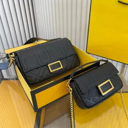 Luxury handbag purse Designer baguette Shoulder bag for Womens mens Leather embossed canvas bags strap top handle fashion satchel Clutch tote chain Cross Body Bag