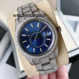 Herrenuhr Clean Watch Herren Diamant Automatik Mechanisches Uhrwerk Damen Saphir 41mm Edelstahl Wasserdicht Armband Business