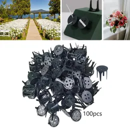 Decorative Flowers 100x Floral Foam Anchor Pins Durable 1.18in Craft Arrangement Supplies For Projects Wedding Office Christmas Party