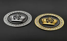 GARSONDAD crystal car logo badge crown sticker head sticker personality metal inlaid diamond car sticker3971305
