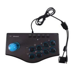 Controle Retro Arcade Game Rocker Controller USB Joystick para PS2/PS3/PC/Android Smart TV Builtin Vibrator Oito Direção Joystick