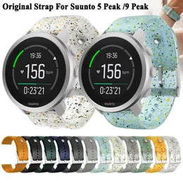 Watch Bands Original 22mm Silicone Strap Compatible With Suunto 5 Peak Multicolor Translucent Watchband For 9 Wristband Bracelet