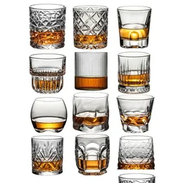 Tumblers Whisky Glasses Scotch Old Fashioned Perfect Perfect for LoversStyle Glasre Bourbonrum 230413 Drop Drovize Home Garden Kitch DH48W