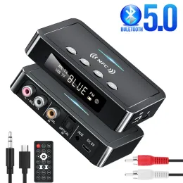 Adaptör NFC Bluetooth Alıcı Verici BT5.0 FM Stereo Aux 3.5mm Jack RCA Optik Kablosuz Handfree Arama Bluetooth Ses Adaptör TV