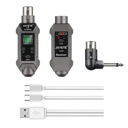 Accessories UHF Microphone Wireless Transmitter Receiver Guitar Audio Transmission System XLR Connection Builtin Rechargeable Battery