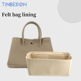 Cosmetic Bags TINBERON Bag Insert Organizer for Garden Party Bag Womens Purse Felt Cloth Liner Large Capacity Storage Bag Makeup Cosmetic Bag zln240222