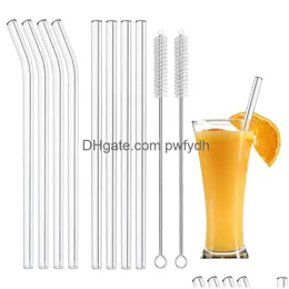 Bar Tools Reusable Glass Sts Smoothie Drinking St For Milkshakes Frozen Drinks Environmentally Friendly Drinkware Set 231010 Drop De Dhlgx