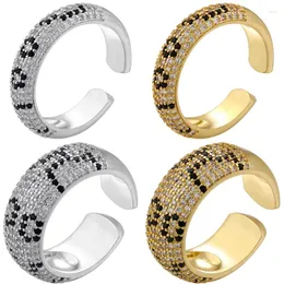 Clusterringe Zhukou-Stile Leopard für Frauen Messing Zirkonia Eröffnung Männer Exquisite Dinner Party Schmuck Großhandel VJ583