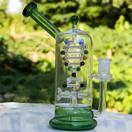 Glas Gene Style Dab Rig Wasserbong Recycler Shisha Pfeife Borosilikatmaterial Shisha mit 14 mm Gelenkschale handgefertigt