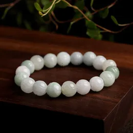 Beaded 100% Natural Jadeite Trendy Lotus Bead Design Ladies Bracelet Promotion Jewelry For Women Gifts Cheap zln240222