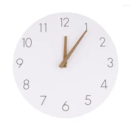 Zegarki ścienne Nowoczesne proste drewniane zegar 12,5 cali cichy kwarc do domu w salonie w kuchni wystrój akumulator działają