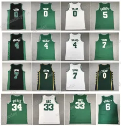 Jayson Tatum Jaylen Brown Basketball Trikot Jrue Urlaub Bill 6 Russell Larry 33 Bird Kevin Garnett Paul Pierce Mitchell