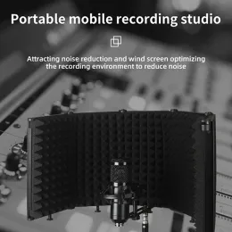 Accessories Professional Studio Microphone Soundproof Shield Tabletop Sound Absorption Foam Reflection Filter Mic Sponge Soundproof Shield