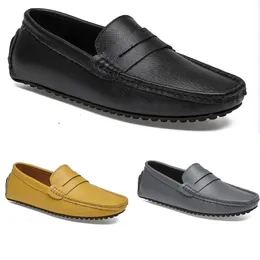 Nova moda clássica casual primavera e outono sapatos de verão sapatos masculinos cinza sapatos de cano baixo sapatos de negócios sola macia sapatos escorregadios sapatos de pano masculinos de sola plana tênis-34
