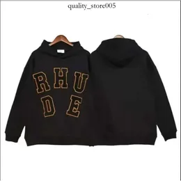 Rhude Hoodie Autumn Hooded Mens Grey New Women Rhudes Hoodies Designer Mens Hoodiesファッションカジュアルスウェットシャツ印刷トレンド綿283